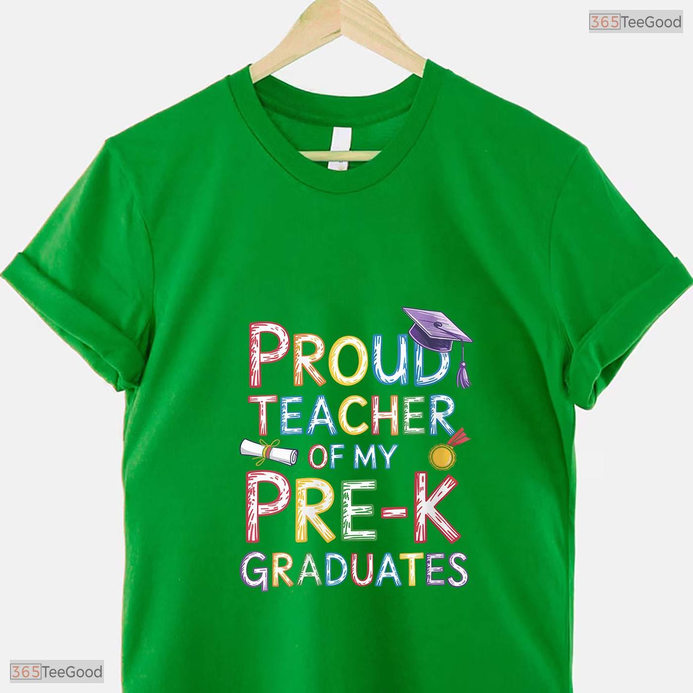 Women's Proud Teacher Of My Pre-K Graduates Fun Graduation Party T-Shirt