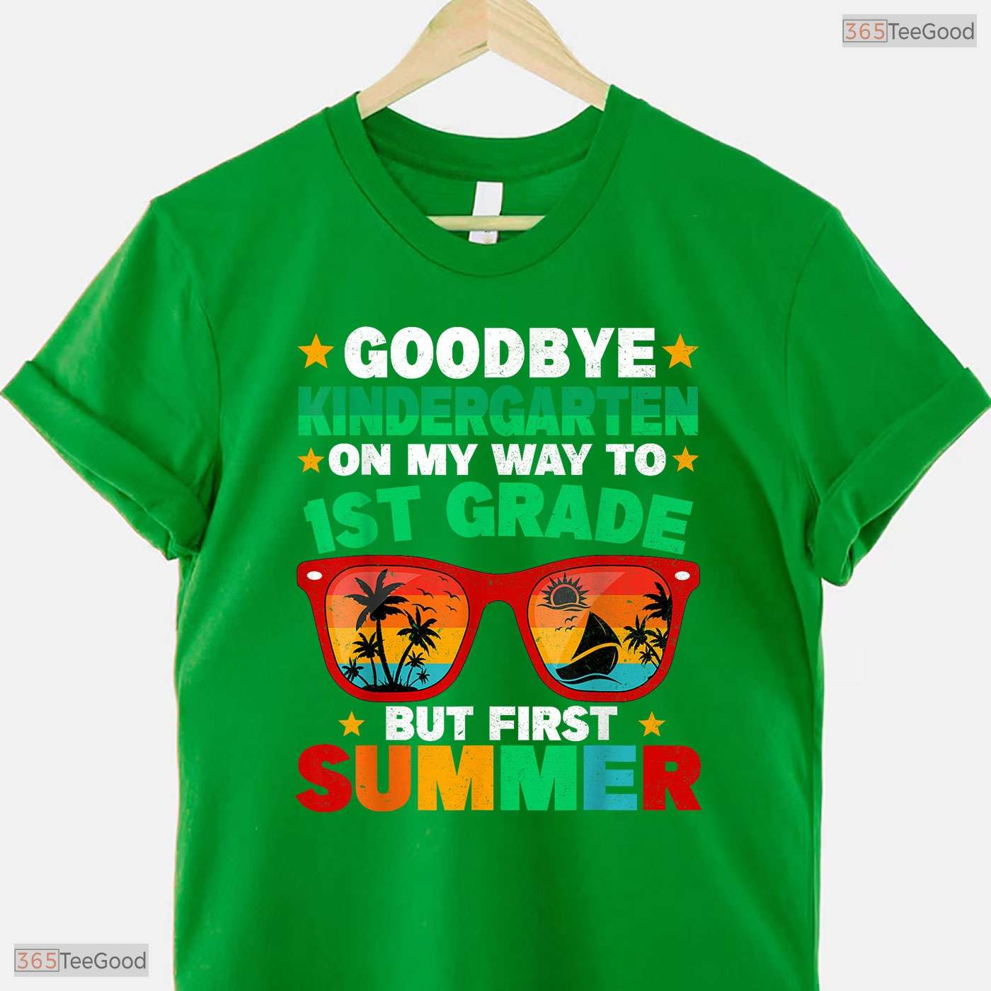 Hello Summer Goodbye Kindergarten First Summer Graduation Last Day Boys Shirt