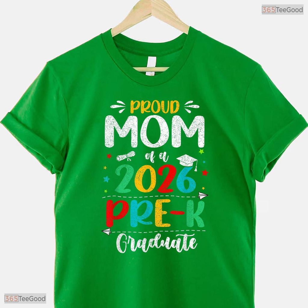 Loving Proud Mom Of A 2026 Pre-K Graduate Boy Girl Kids Graduation Day T-Shirt