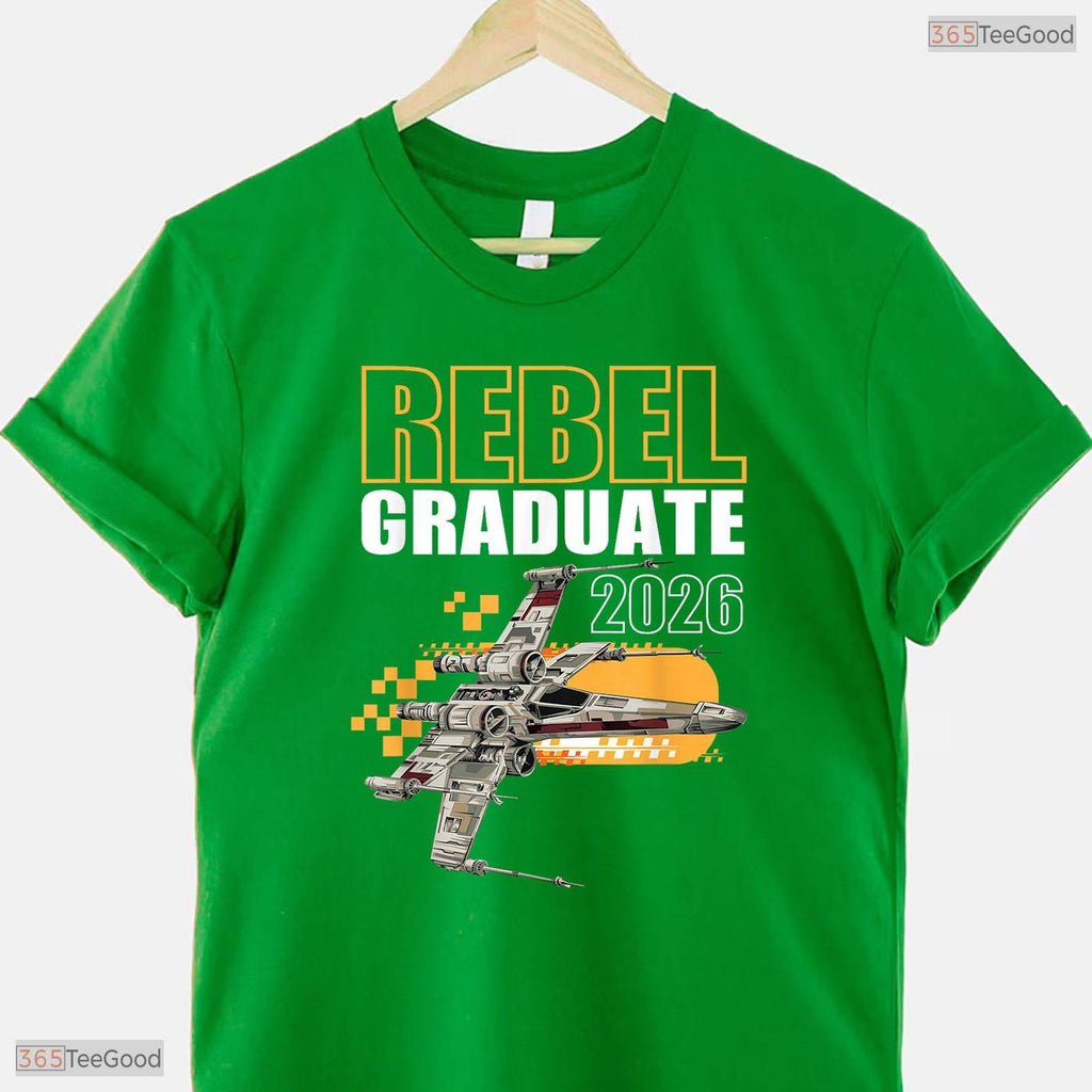Cosmic Galaxy Space Fighter Rebel Graduate 2026 Science Fiction Party T-Shirt