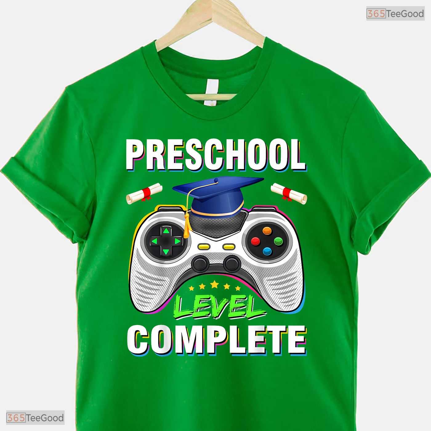 Video Gamer Preschool Level Complete Class Of 2026 Pre-K Graduation Boys T-Shirt