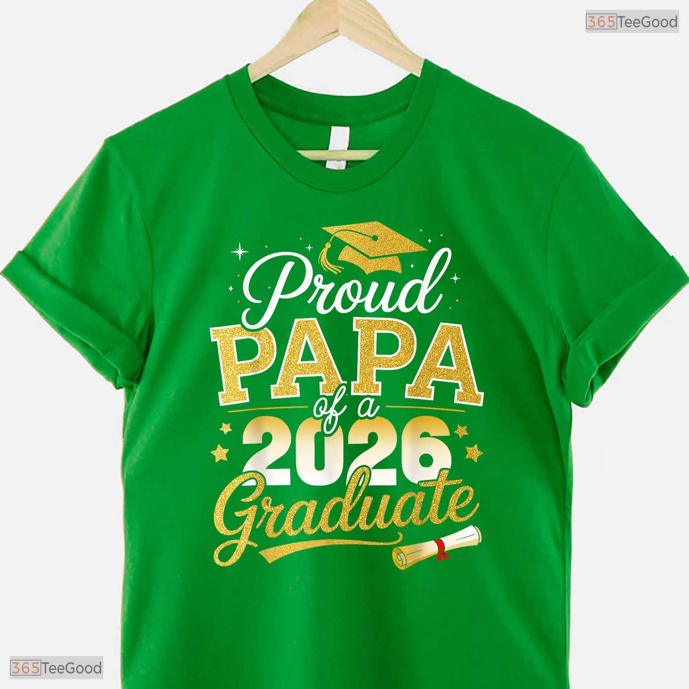 Supportive Proud Papa Of A Class Of 2026 Graduate Senior Graduation Event T-Shirt