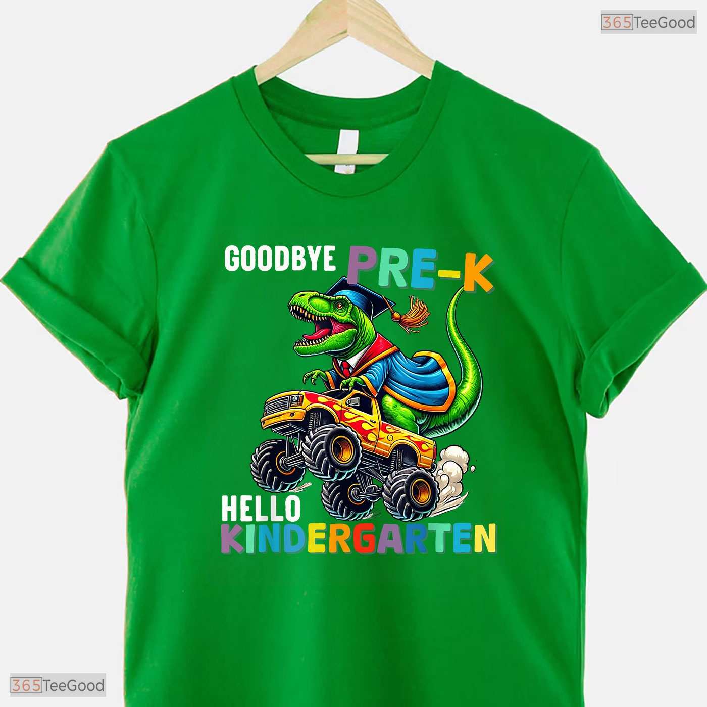 Cute Goodbye Pre-K Hello Kindergarten Dinosaur Graduation Boys Celebration T-Shirt