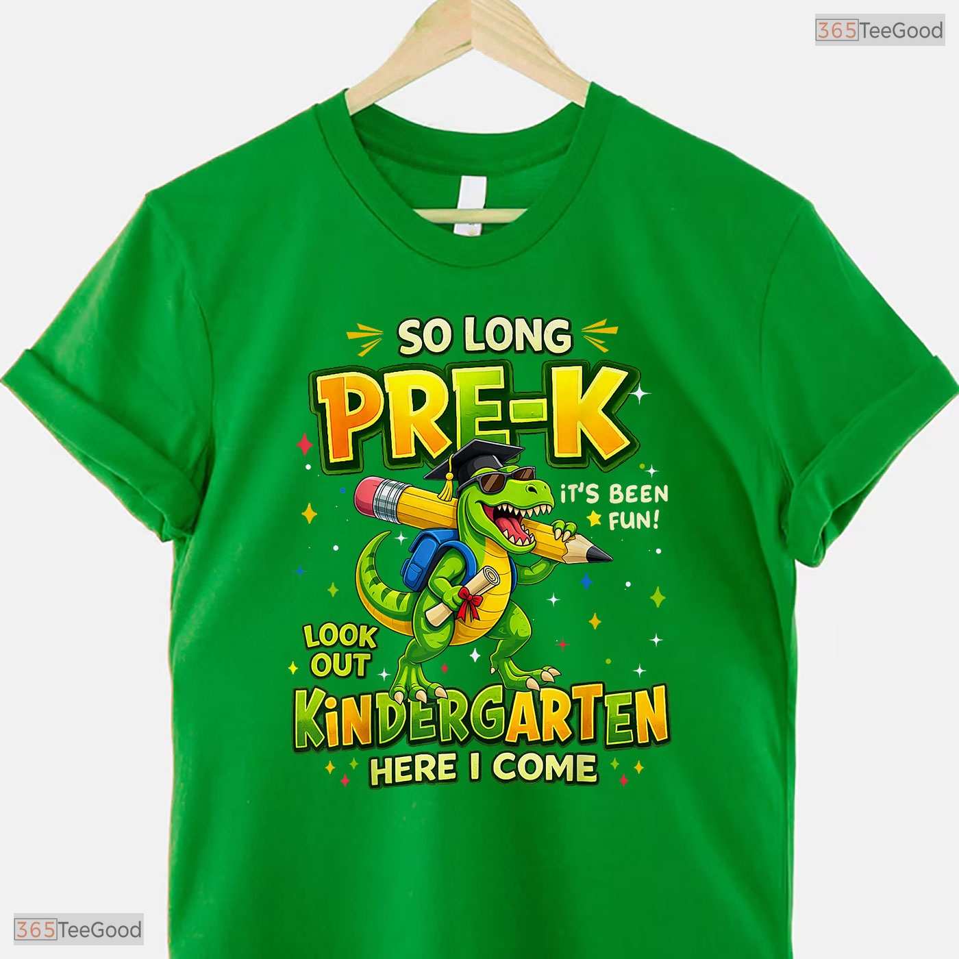 Fun Preschool Graduation Dinosaur Boys Pre-K Graduate Early Education Party T-Shirt