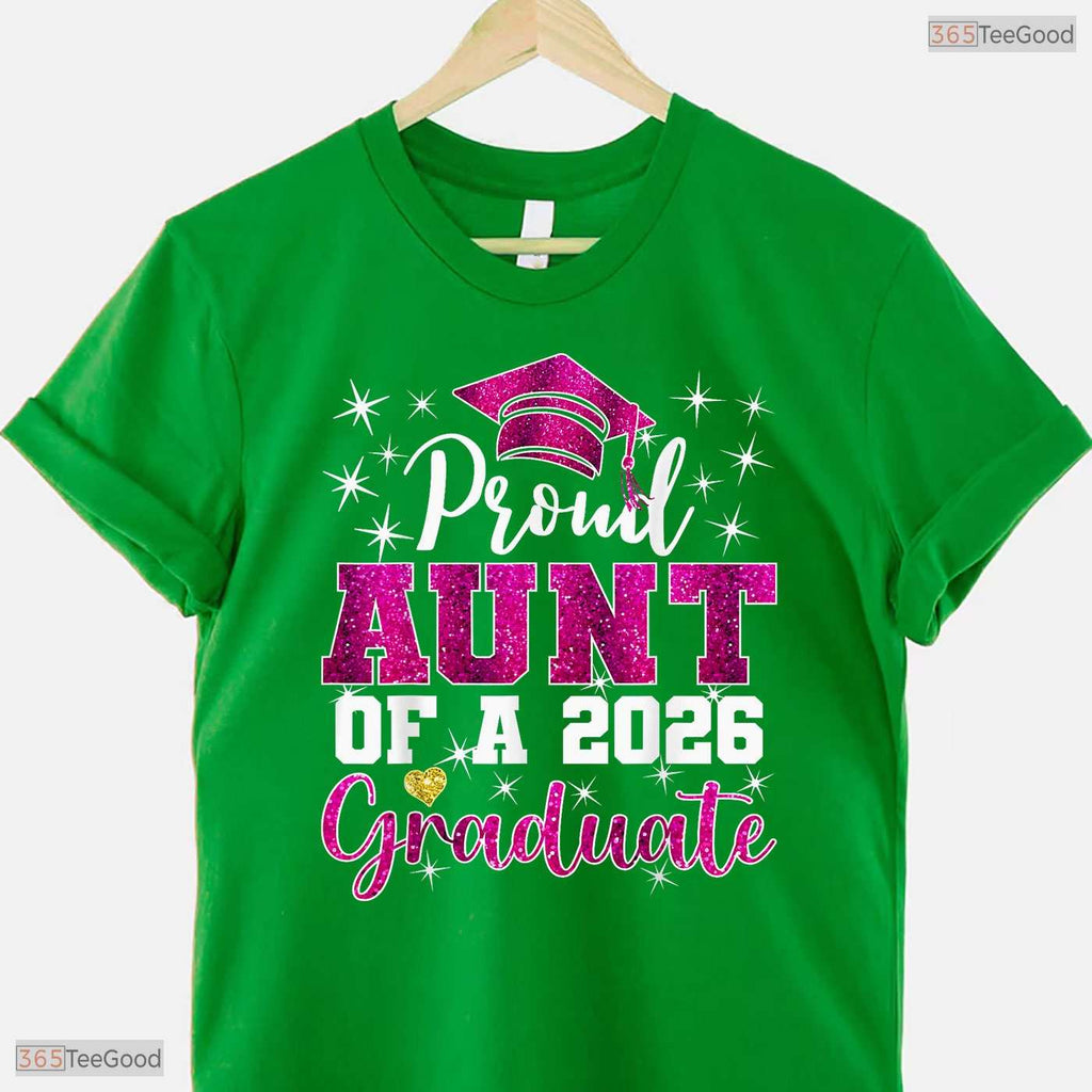 Awesome Super Proud Aunt Of 2026 Graduate Senior Graduation Family Party T-Shirt