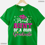 Awesome Super Proud Aunt Of 2026 Graduate Senior Graduation Family Party T-Shirt