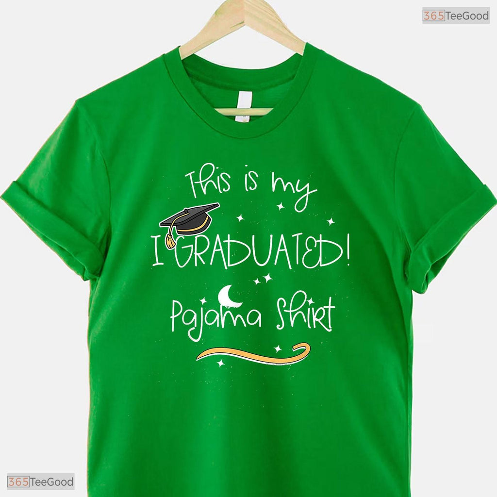 Cozy Graduate This Is My I Graduated Pajama Shirt Funny Graduation Sleep T-Shirt