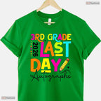 Interactive 2026 Last Day Of School Autograph 3rd Grade Graduation Kids T-Shirt