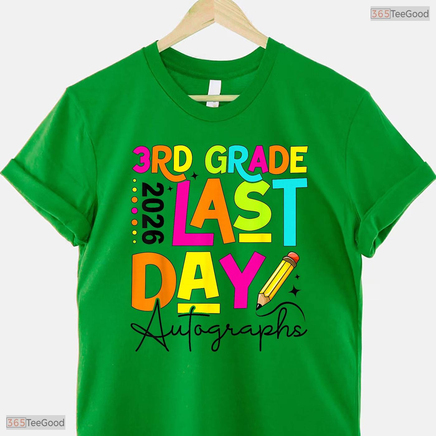 Interactive 2026 Last Day Of School Autograph 3rd Grade Graduation Kids T-Shirt