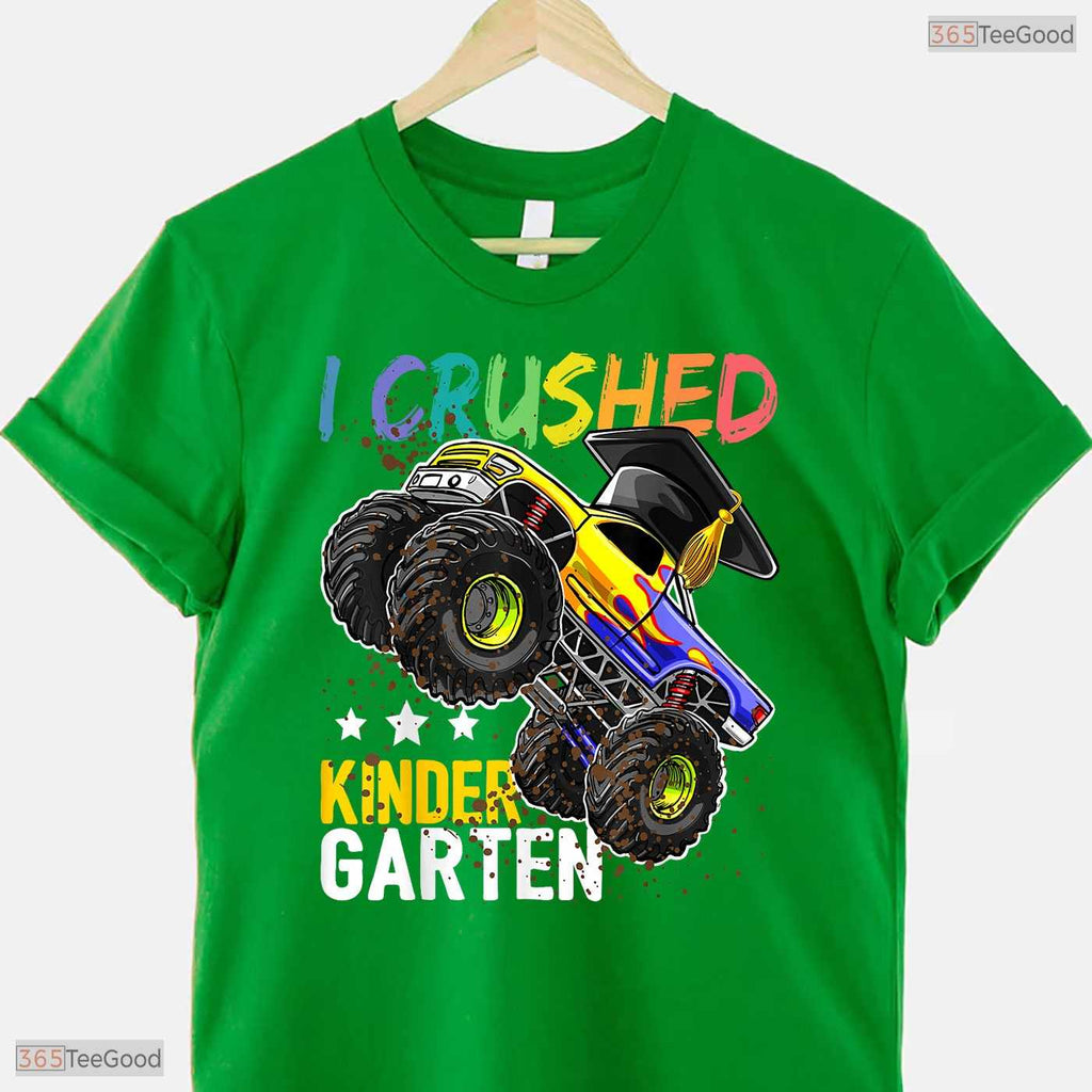 Epic I Crushed Kindergarten Big Truck Graduation Gift Boys Celebration Party T-Shirt