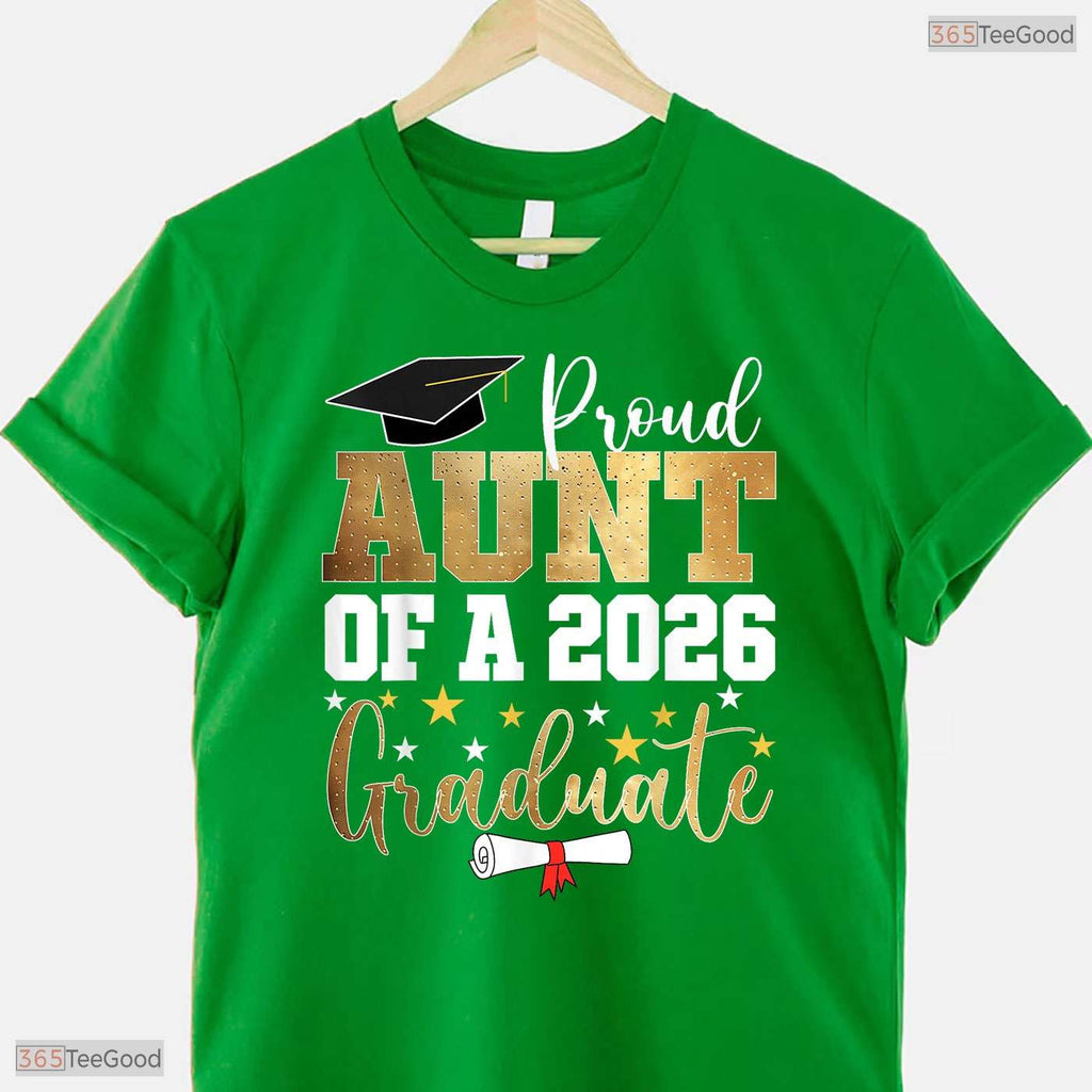 Best Proud Aunt Of A 2026 Graduate Family Matching Graduation Party T-Shirt