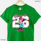Cute Mouse Bow Ears Class Of 2026 Graduate High School Senior Graduation T-Shirt