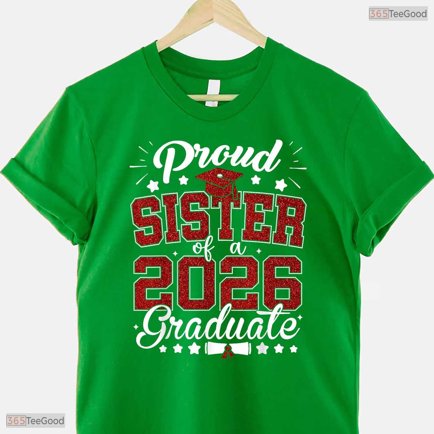 Proud Sister Of A 2026 Graduate High School Senior Matching Family T-Shirt