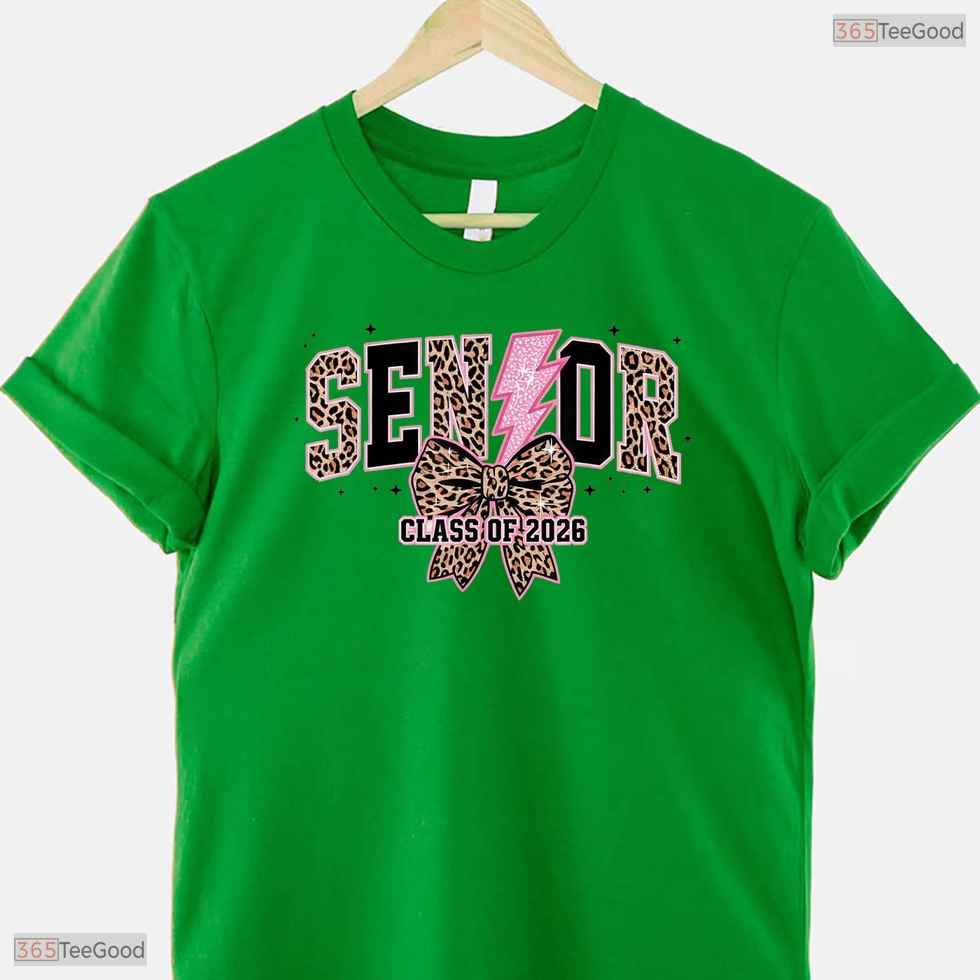 Senior Class Of 2026 Leopard Print Cute Graduation Apparel For Girls T-Shirt