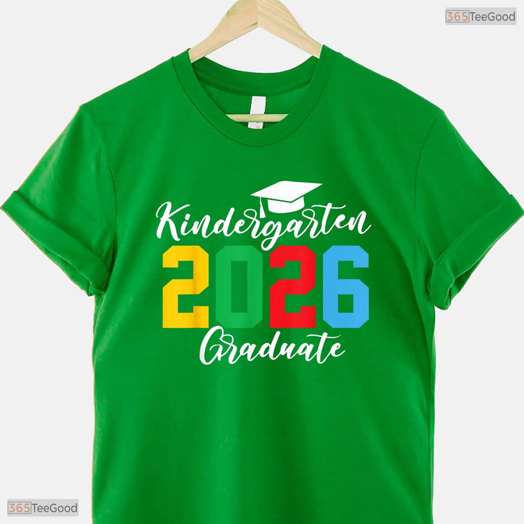 Kids Class Of 2026 Kindergarten Graduation Cute Moving Up Ceremony T-Shirt