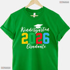 Kids Class Of 2026 Kindergarten Graduation Cute Moving Up Ceremony T-Shirt