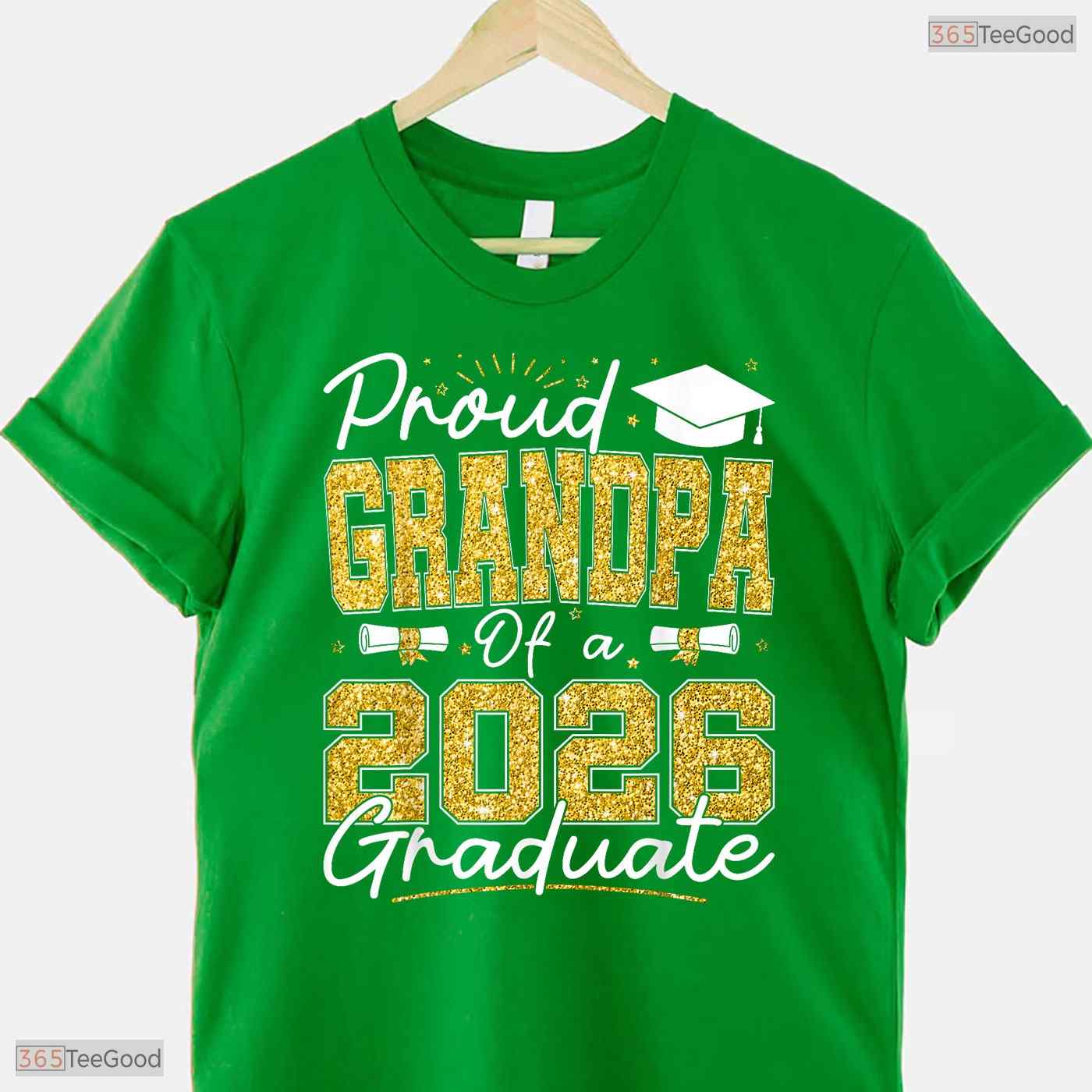 Proud Grandpa Of A 2026 Graduate Senior Matching Family Ceremony Party T-Shirt