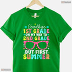 Goodbye 1st Grade Hello 2nd Grade First Summer Break Youth Graduation T-Shirt