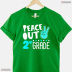 Peace Out 2nd Grade Graduation Funny Last Day Of School 2026 Kids Party Shirt
