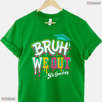 Bruh We Out 5th Grade Graduation Drip Lettering Cool Elementary Kids T-Shirt