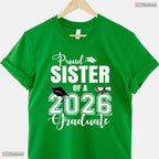 Matching Proud Sister Of A 2026 Graduate Family University Celebration T-Shirt