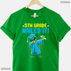 Funny Dabbing Boy 5th Grade Nailed It Elementary School Youth Graduation Shirt