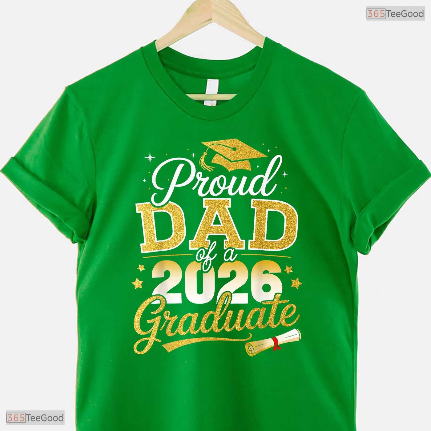 Proud Dad Of A Class Of 2026 Graduate High School University Ceremony T-Shirt