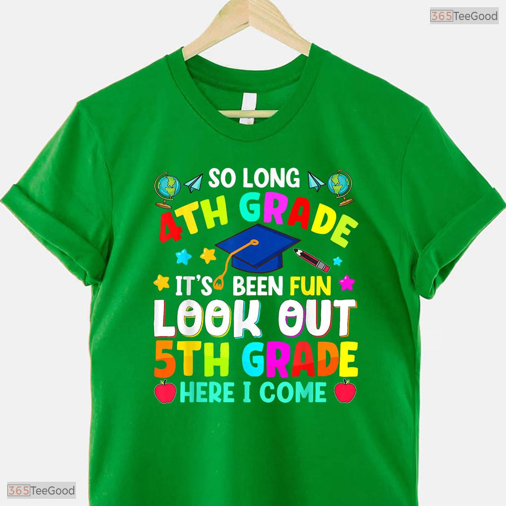 So Long 4th Grade Graduation Elementary School Graduate Teacher Kids T-Shirt