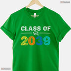 Class Of 2039 Grow With Me First Day Of School Oversized Youth Graduation Shirt