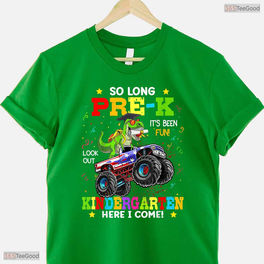 Cute Dinosaur Pre K Preschool Graduation Boys Last Day Of School Moving Up T-Shirt