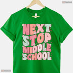 Next Stop Middle School Groovy Elementary School Graduation Transition Youth T-Shirt