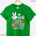 Peace Out 5th Grade 2026 Fifth Grade Grad Elementary School Moving Up Youth Shirt