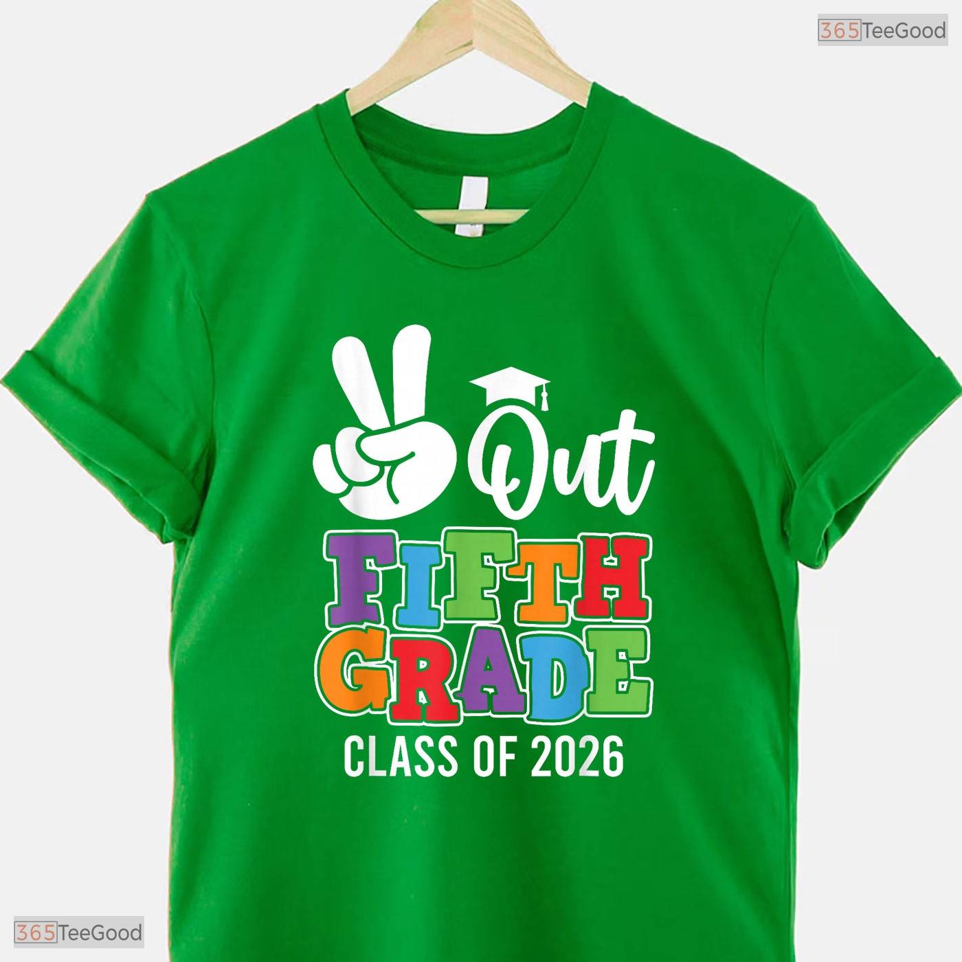 Peace Out 5th Grade 2026 Fifth Grade Grad Elementary School Moving Up Youth Shirt