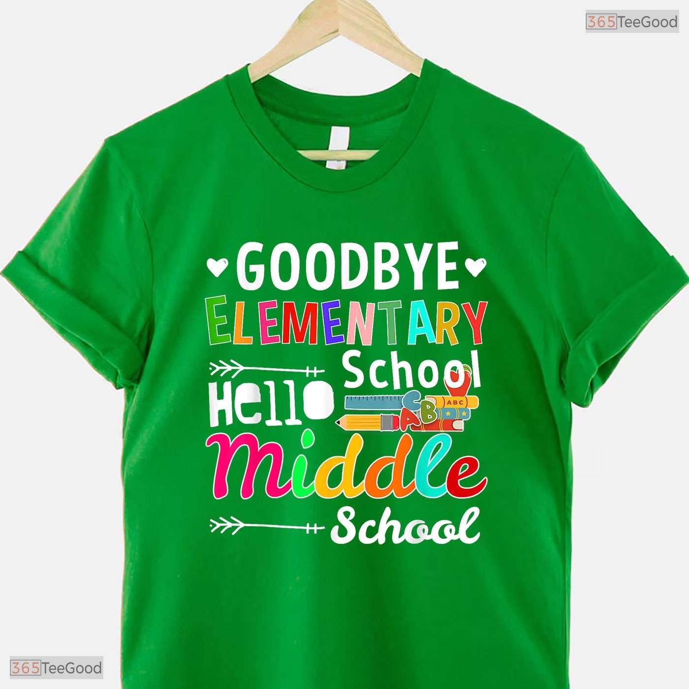 Hello Middle School Goodbye Elementary School Graduation Moving Up Ceremony T-Shirt