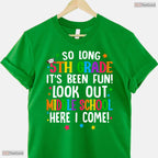 So Long 5th Grade Middle School Here I Come Elementary Graduation Youth T-Shirt