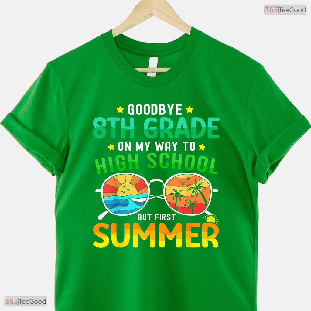 Goodbye 8th Grade Hello 9th Grade Summer Middle School Transition Graduation T-Shirt