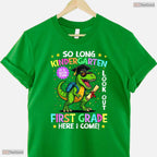 Cute So Long Kindergarten Graduation Class 2026 Dinosaur Kids Boy Celebration Shirt
