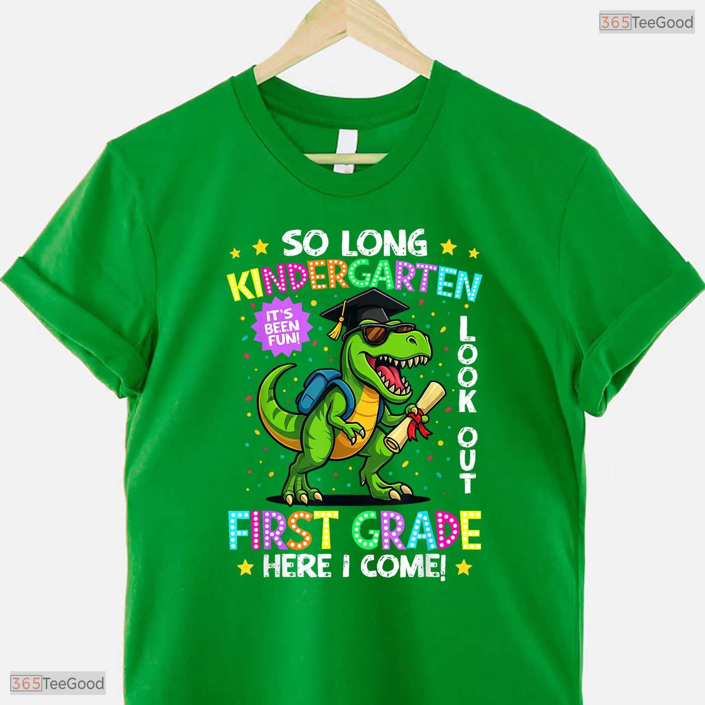 Cute So Long Kindergarten Graduation Class 2026 Dinosaur Kids Boy Celebration Shirt