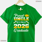 Proud Uncle Of A Class Of 2026 Graduate High School Senior Commemorative Shirt