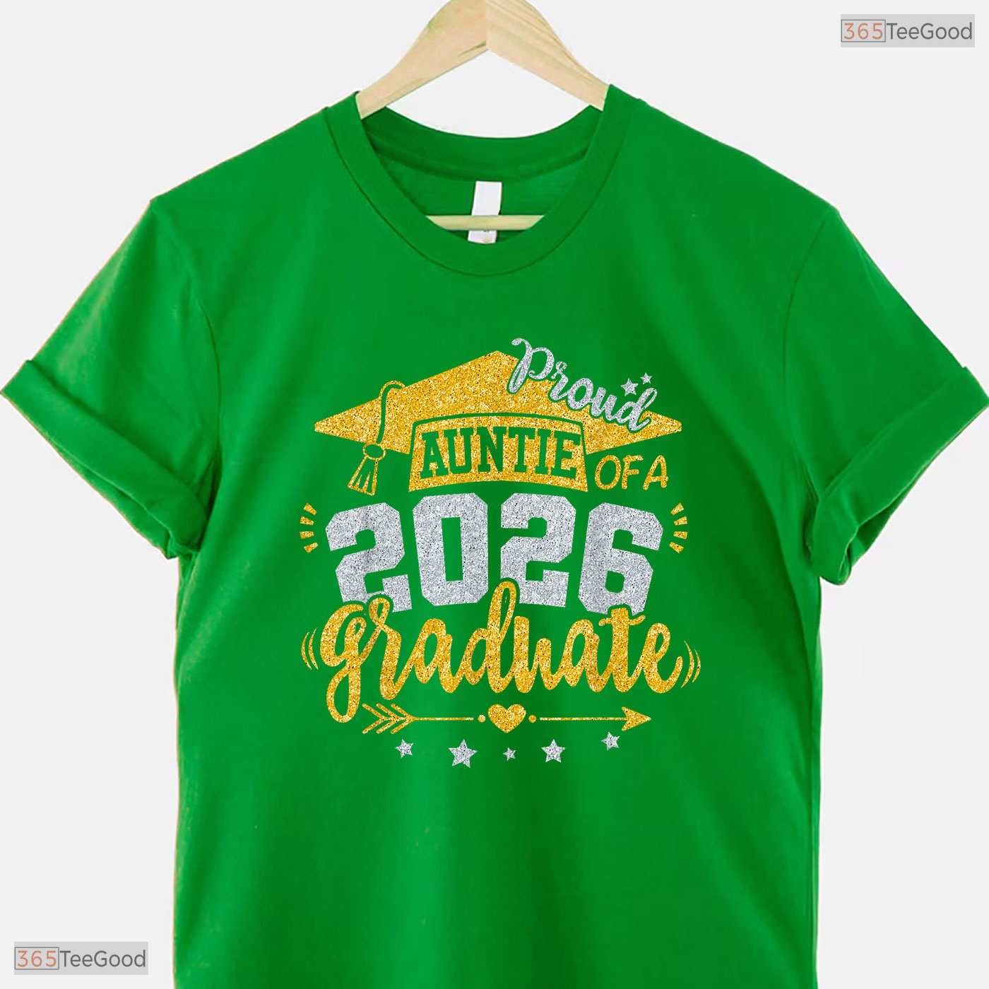 Proud Auntie Of A Class Of 2026 Graduate High School Senior Family Party Shirt