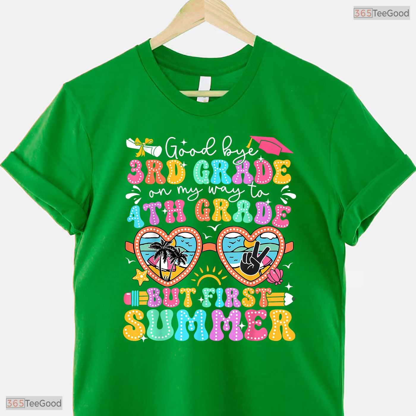 Goodbye 3rd Grade Hello 4th Grade But First Summer Vacation Graduation T-Shirt