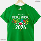 Class Of 2026 Middle School Graduate Moving Up Ceremony Youth Celebration T-Shirt
