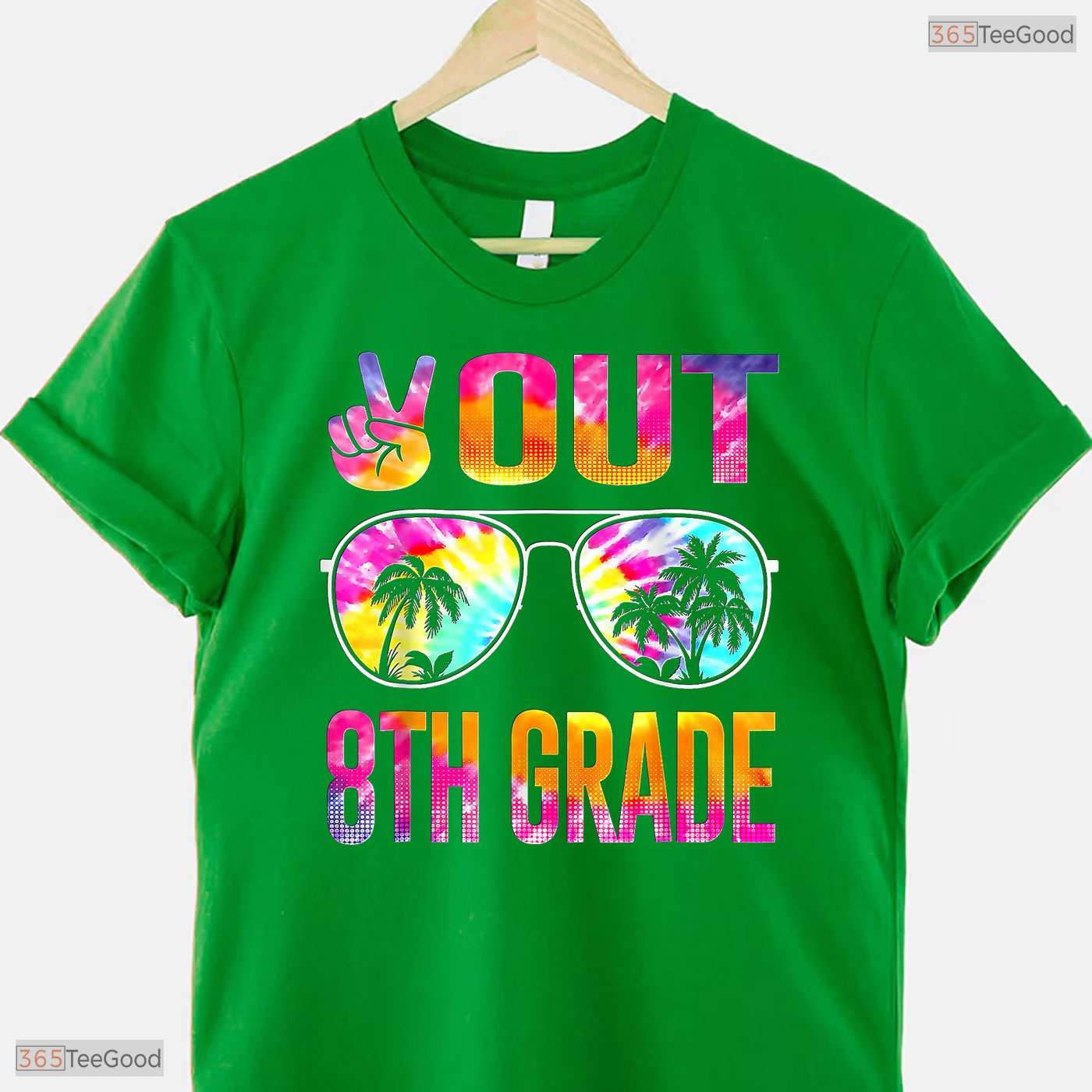 Peace Out 8th Grade Tie Dye Last Day Of School Middle School Graduation T-Shirt