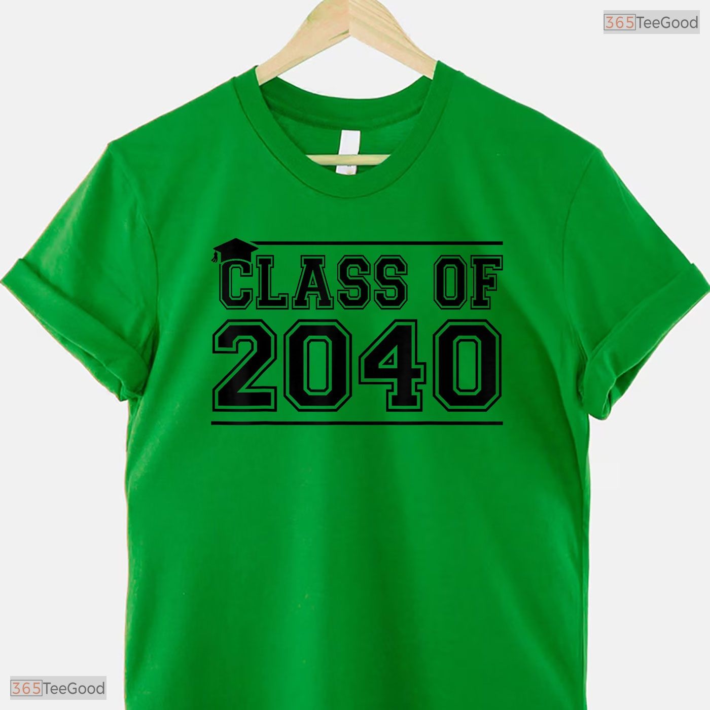 Class Of 2040 Grow With Me Handprints On Back K To 12th Grade Keepsake T-Shirt