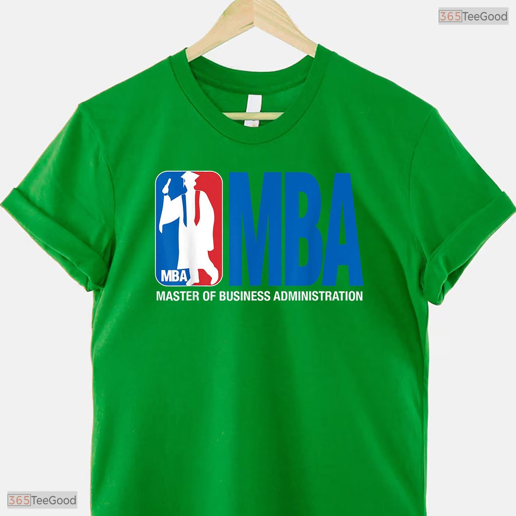 MBA Masters Degree Graduation Funny Basketball Pun University Graduate T-Shirt