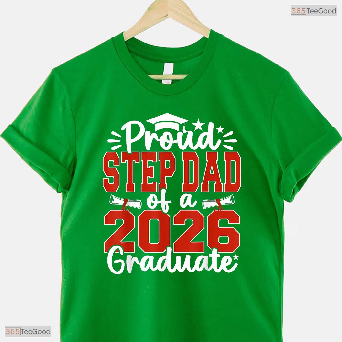 Proud Step Dad Of A Class Of 2026 Graduate High School Senior Commemorative Shirt