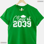 Class Of 2039 Grow With Me Funny Preschool To High School Graduation T-Shirt