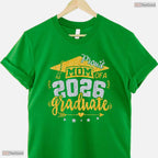 Proud Mom Of A 2026 Graduate High School Senior Mother Ceremony Party T-Shirt