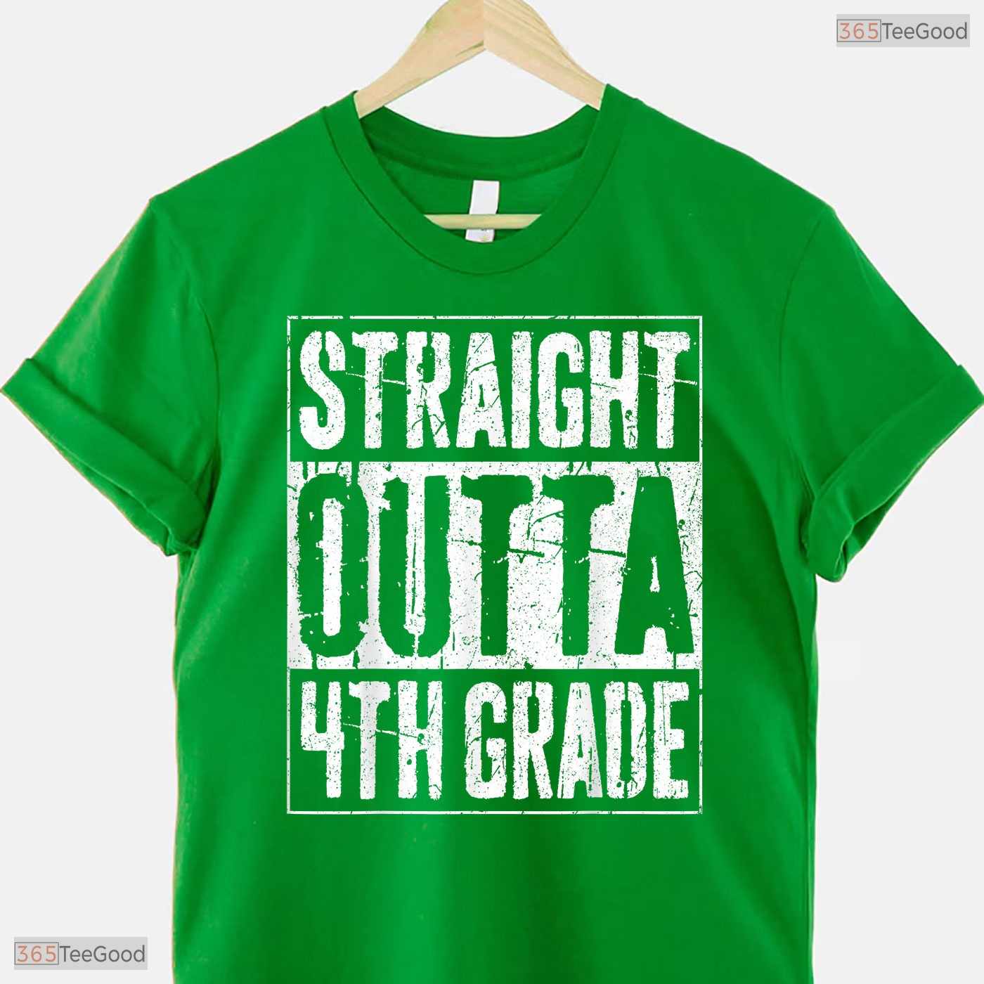 Straight Out Of 4th Grade Fourth Grade Graduation Youth Moving Up T-Shirt