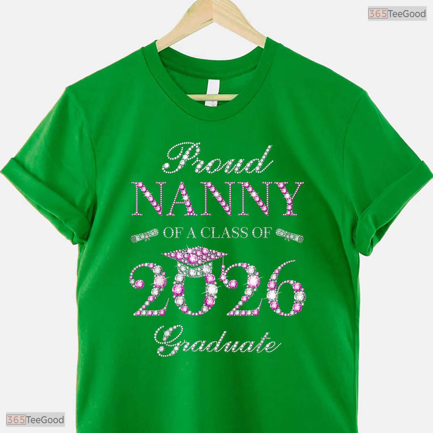 Proud Nanny Of A Class Of 2026 Graduate High School Commemorative T-Shirt